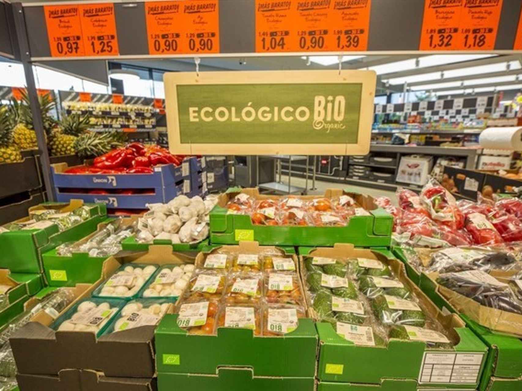 Una imagen de archivo de la zona de productos 'Bio' en una tienda Lidl.