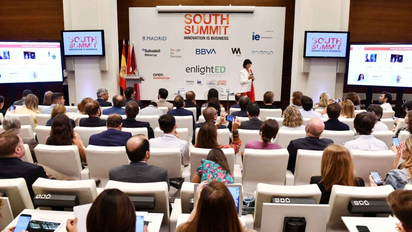 María Benjumea durante la presentación del Mapa del Emprendimiento y South Summit 2019.