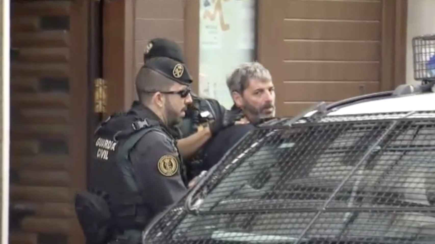 Xavier Duch, tras su detención por la Guardia Civil.