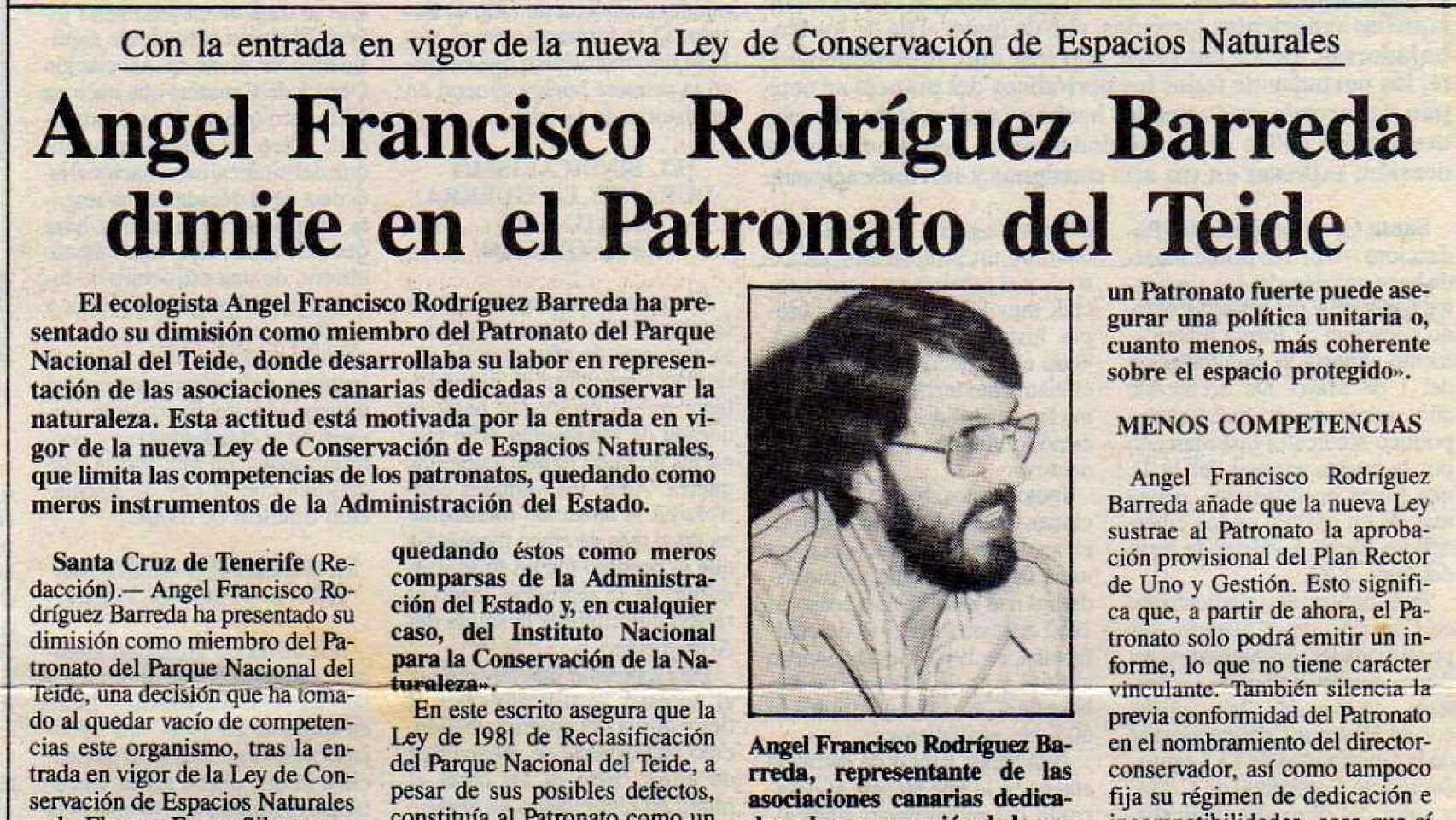 Recorte de cuando Rodríguez Barreda rompió su relación con José Antonio Errejón.