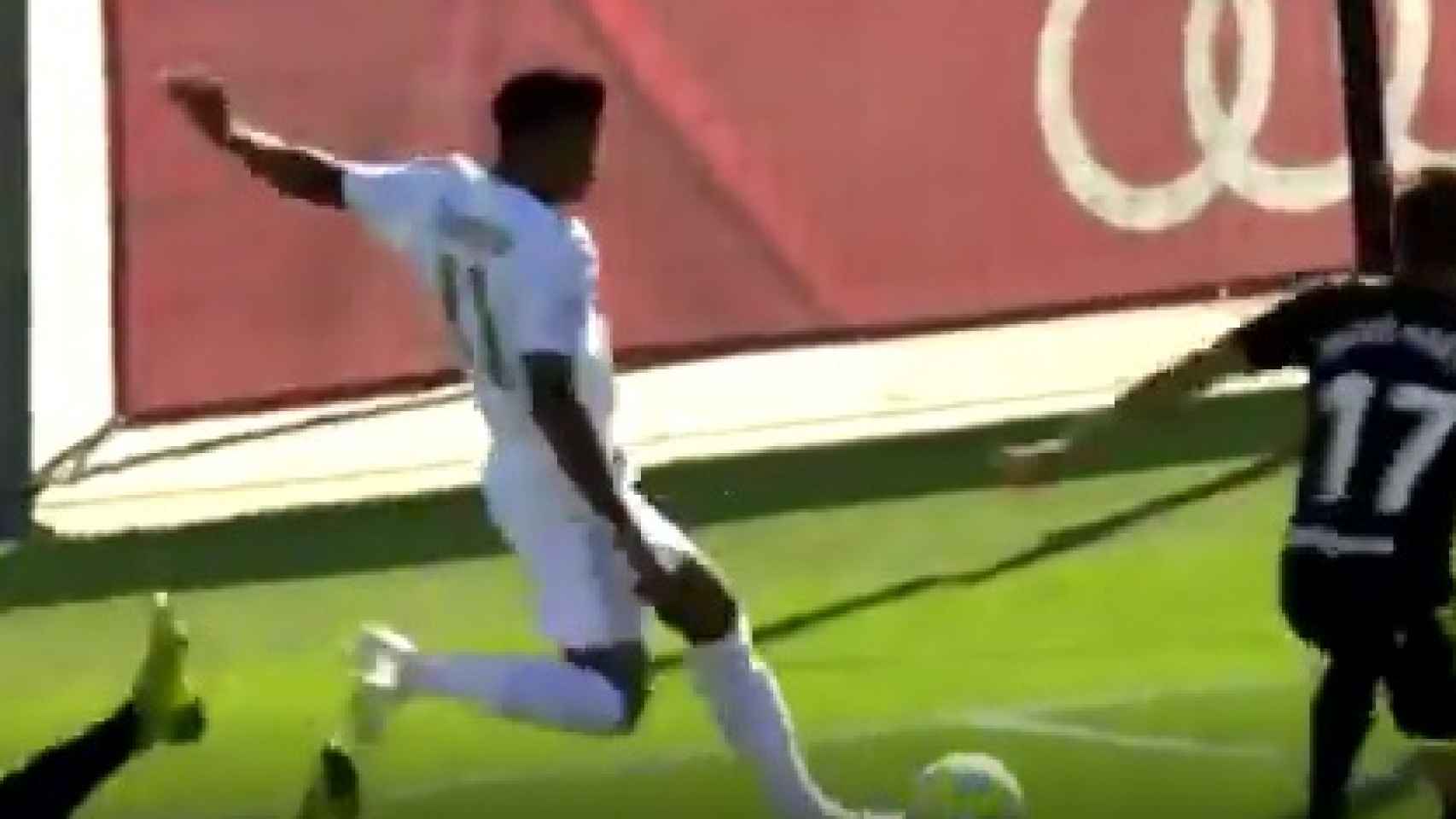 Momento del gol de Rodrygo en el Castilla - Rayo Majadahonda