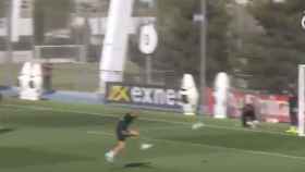 Gol de Benzema en el entrenamiento