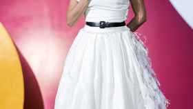Penélope Cruz ha escogido un vestido blanco para el festival de San Sebastián.