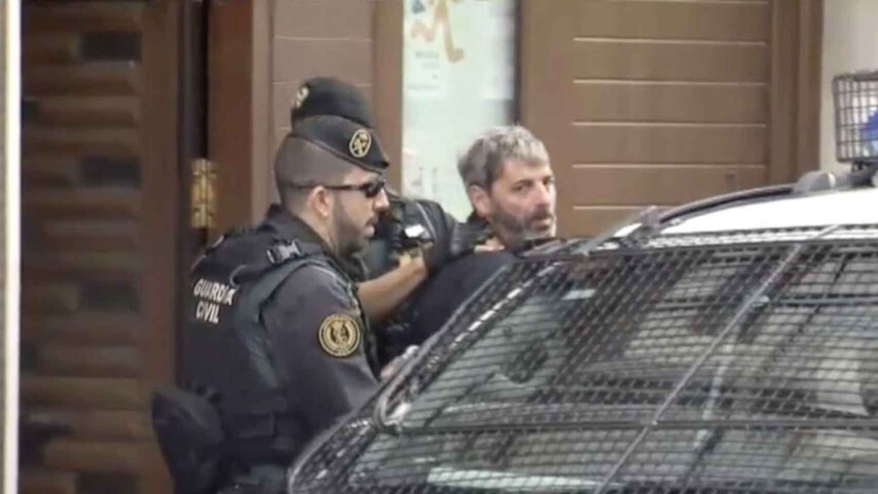 Xavier Duch, tras su detención por la Guardia Civil