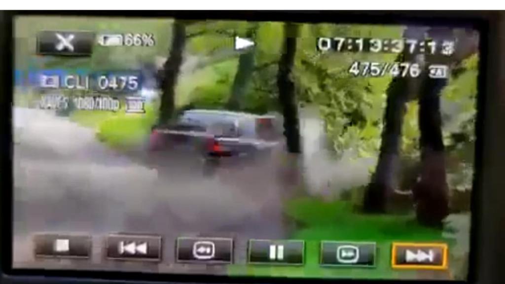 Accidente en el Rally de Llanes. Foto: El Comercio