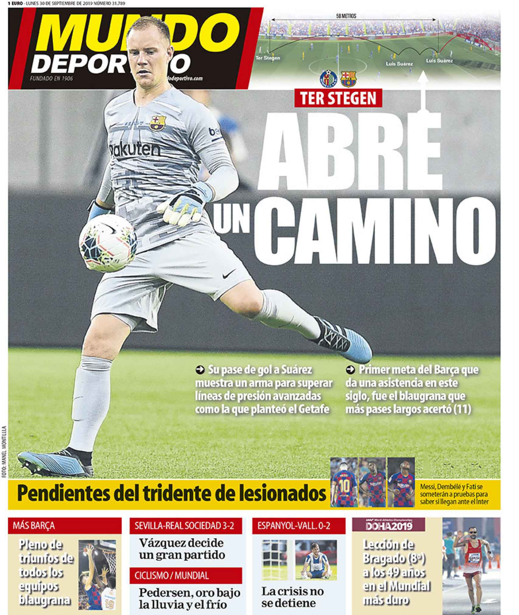 La portada del diario Mundo Deportivo (30/09/2019)