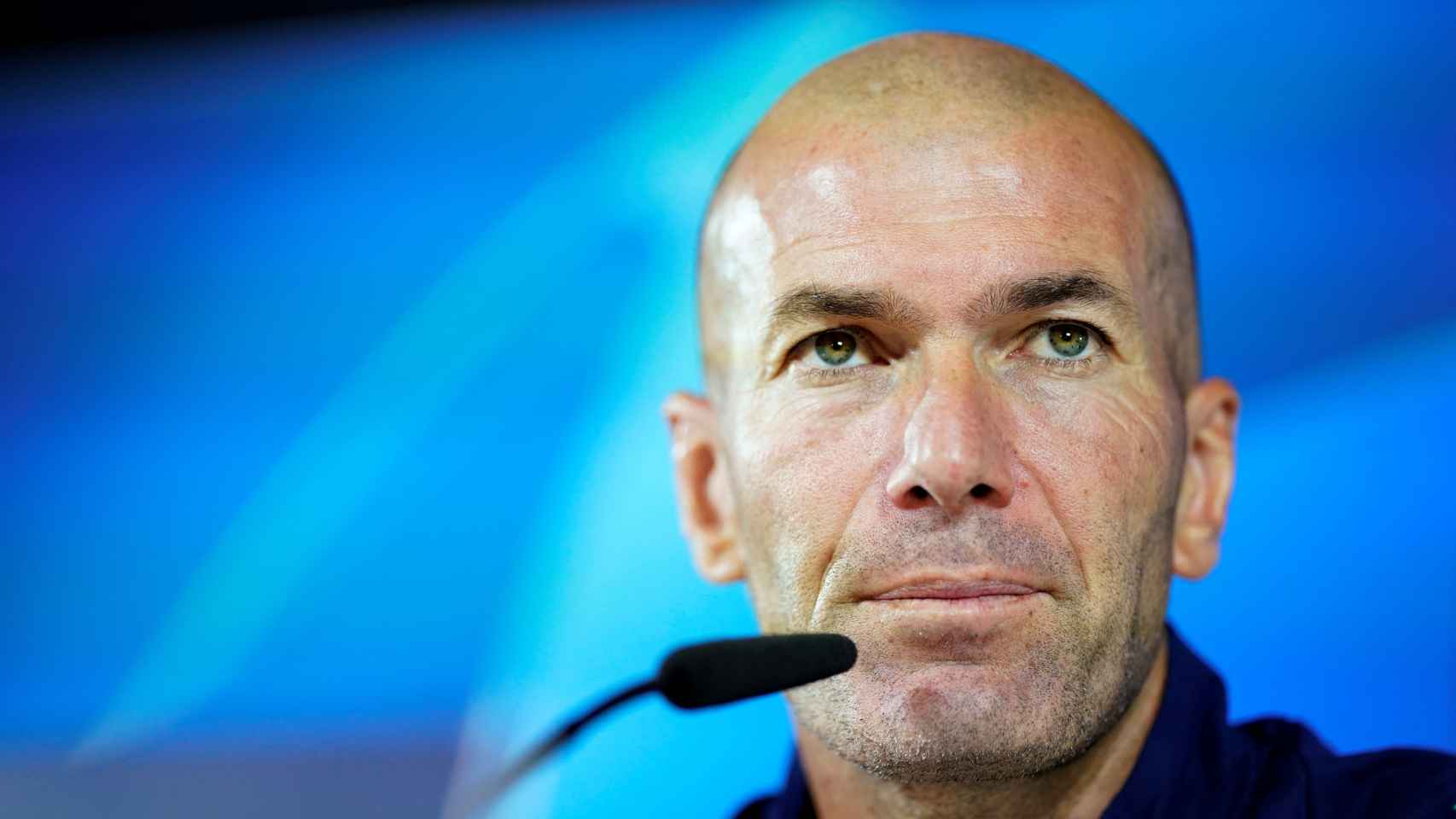 Zidane en la rueda de prensa previa al partido contra el Brujas.