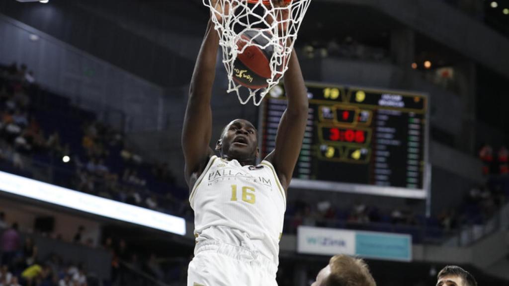 Usman Garuba, durante el Real Madrid - UCAM Murcia de la Liga Endesa