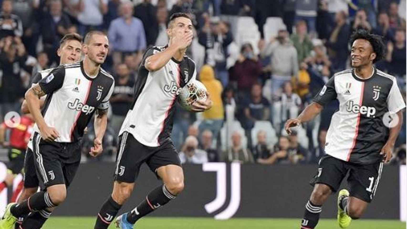 La Juventus celebra un tanto de Cristiano Ronaldo