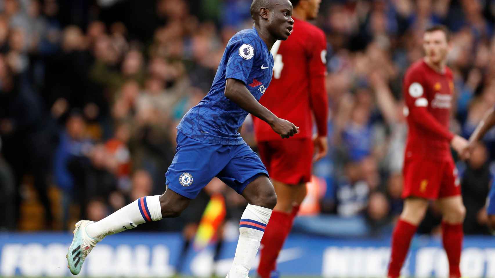 Kanté, en un partido del Chelsea ante el Liverpool