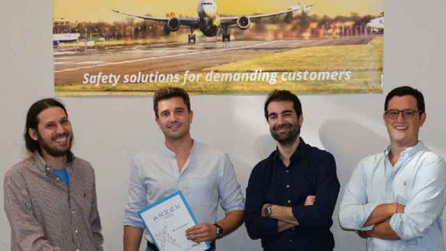 El equipo de Anzen, una startup española especializada en seguridad aeroespacial.