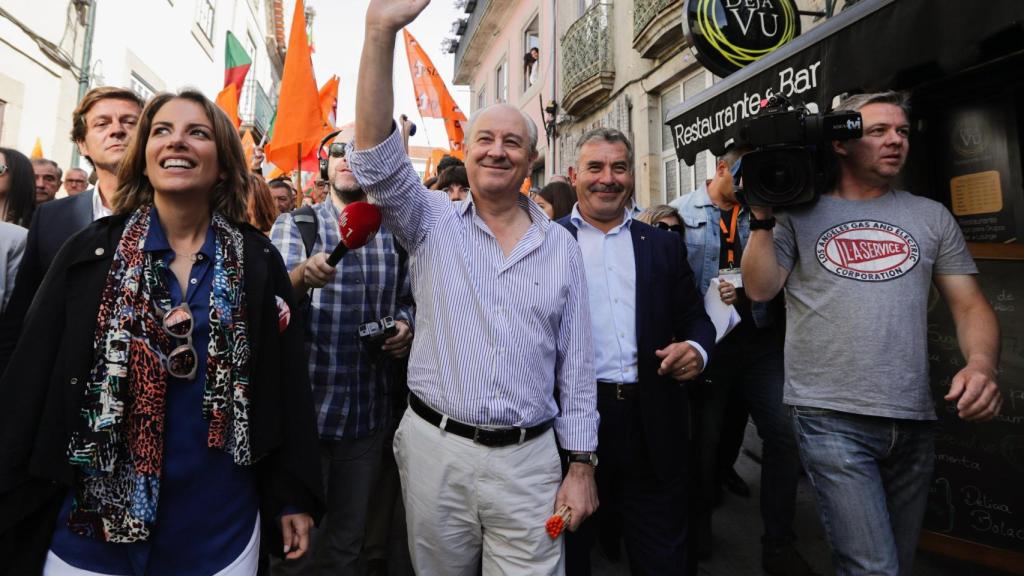 Rui Rio, el líder de la oposición, en campaña.