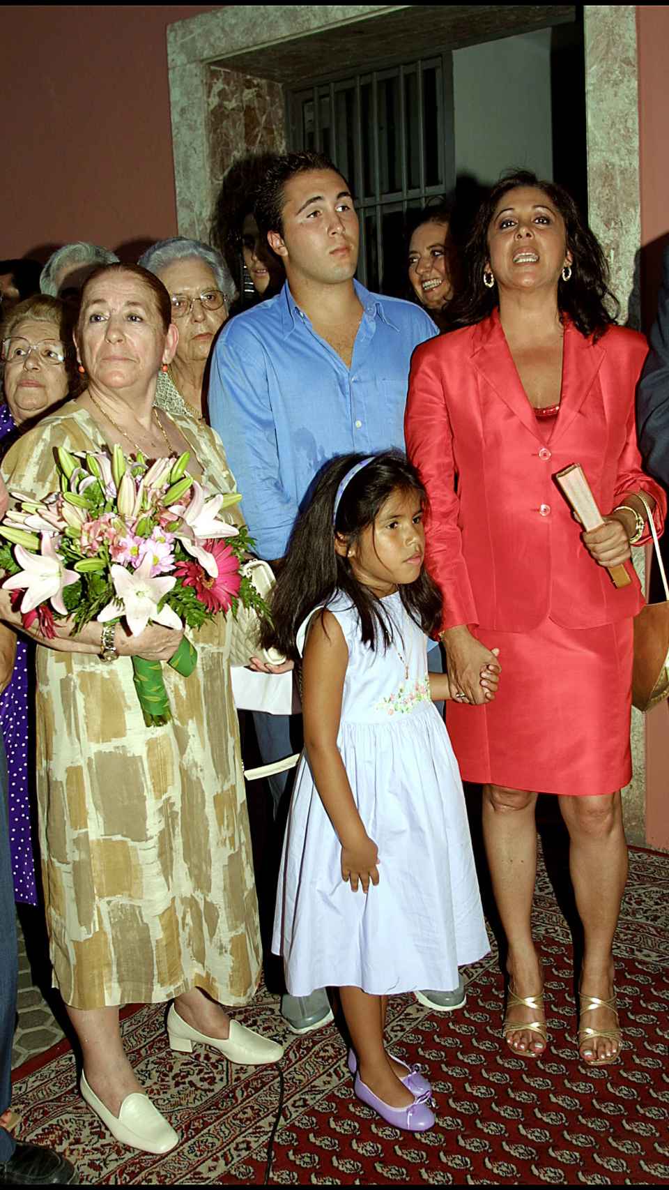 Ana Martín, Kiko Rivera, Isabel Pantoja e Isa P. en Sevilla.