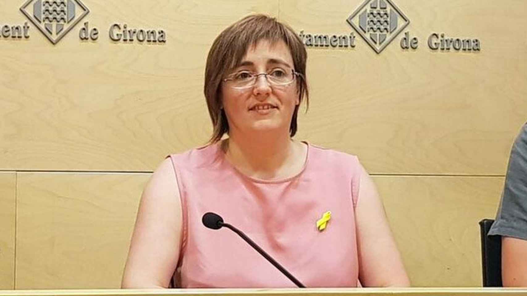 Anna Puigdemont en el Ayuntamiento de Girona.