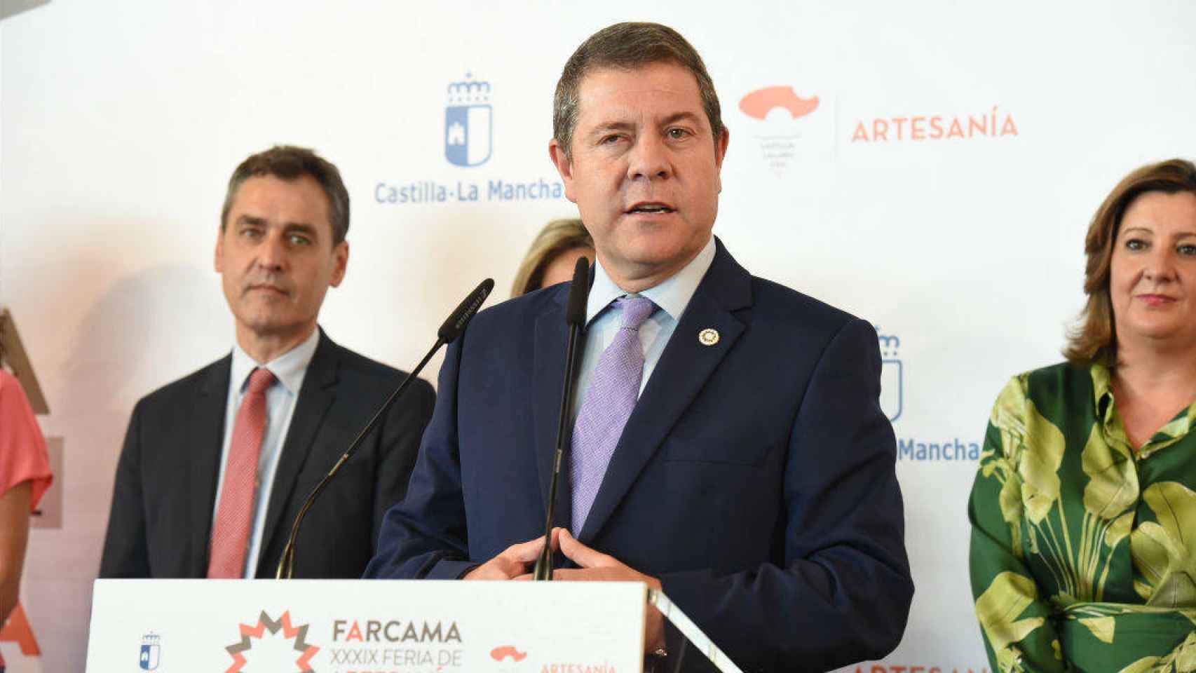 El presidente de Castilla-La Mancha, Emiliano García-Page, este viernes en la inauguración en Toledo de Farcama 2019