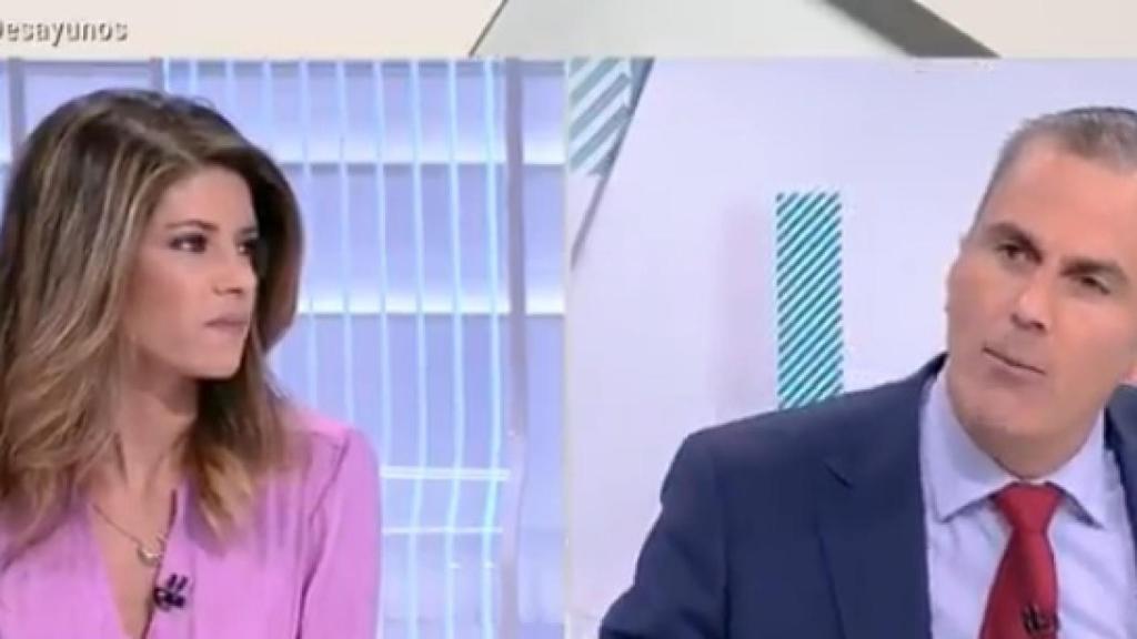 La periodista Elsa de Blas y Ortega Smith en 'Los Desayunos de TVE'