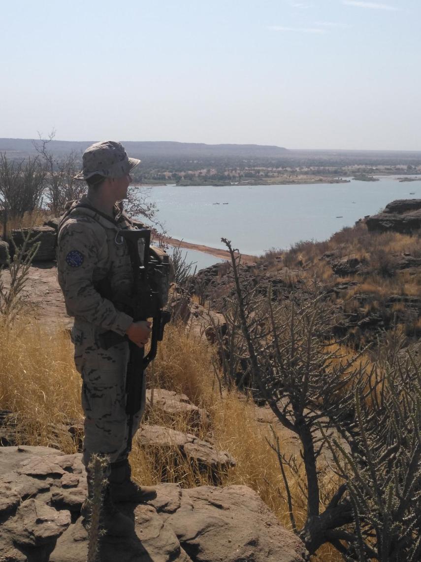 El soldado Daniel Gómez, en Mali.