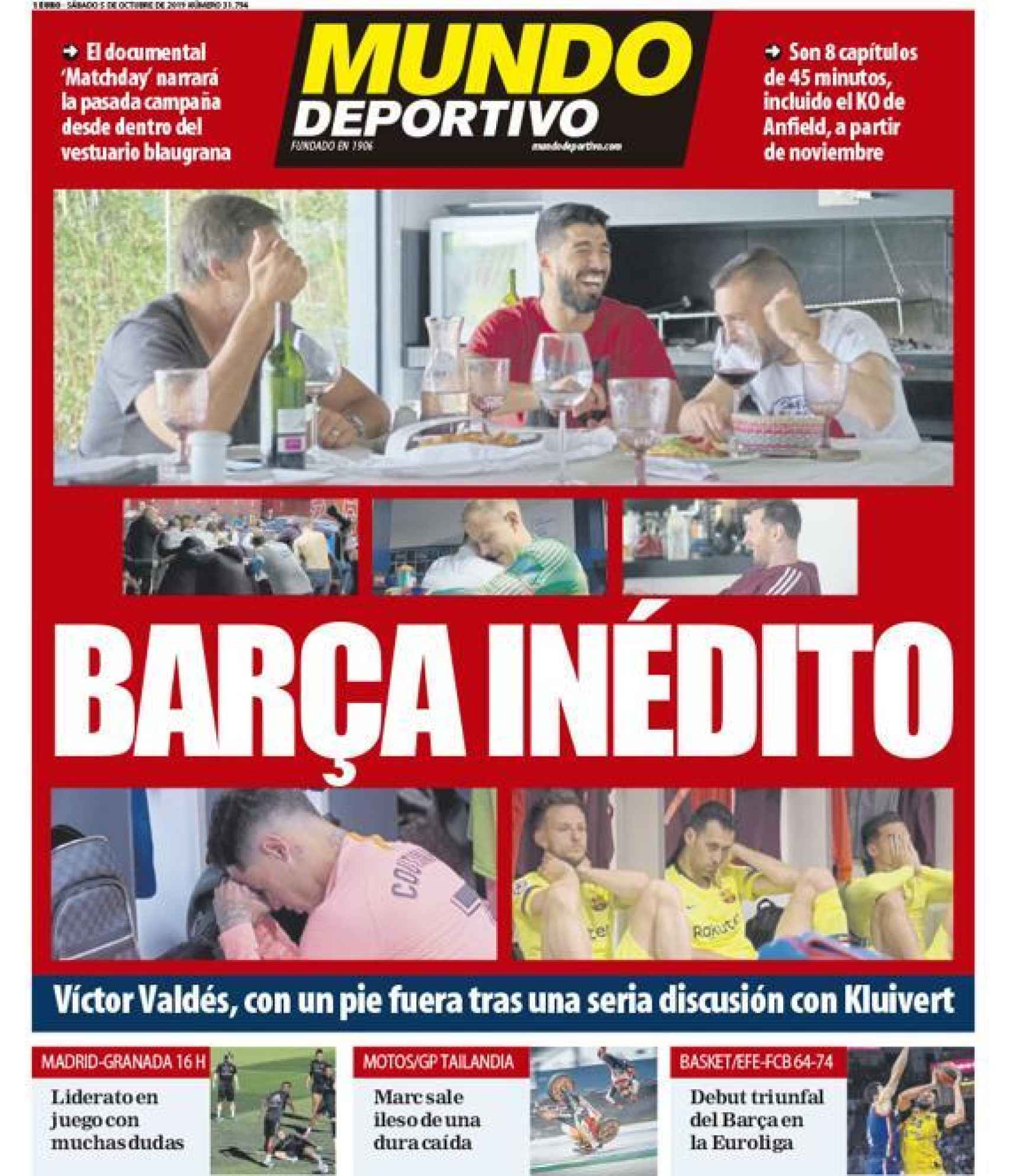 La portada del diario Mundo Deportivo (05/10/2019)