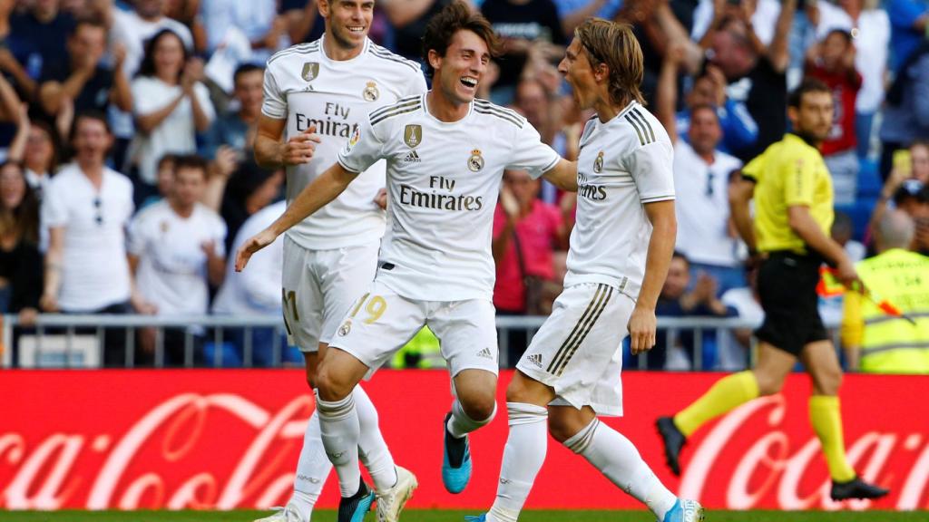 Luka Modric celebra su gol al Granada