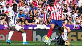 Morata, en un momento del partido entre el Valladolid y el Atlético de Madrid