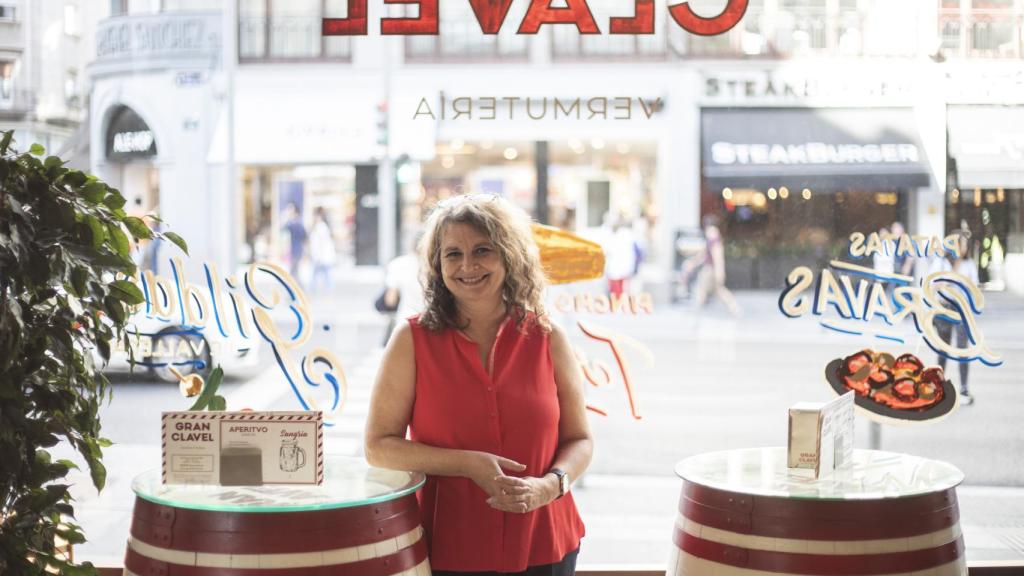 Elvira Roca, en la cafetería del Hotel de las Letras, en Madrid.