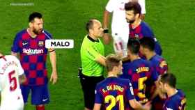 Messi hablando con Mateu