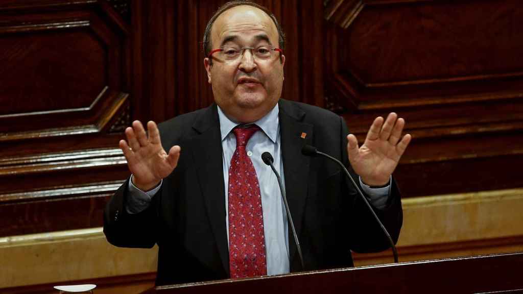 Miquel Iceta interviene en el Parlament de Cataluña.