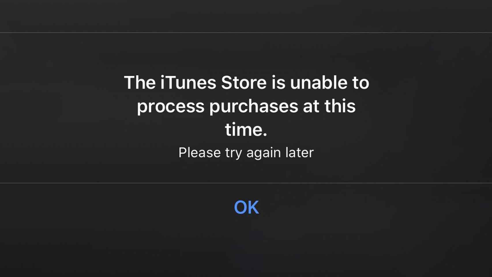 Error de la App Store.