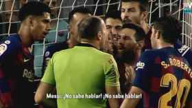 Messi y su discusión con Mateu Lahoz por Dembélé