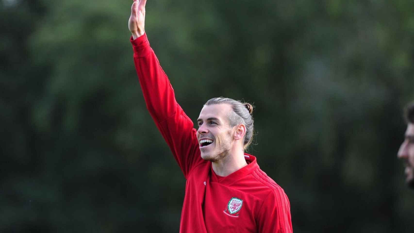 Gareth Bale, durante un entrenamiento con la selección de Gales