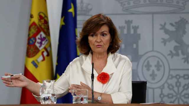 La vicepresidente del Gobierno en funciones, Carmen Calvo
