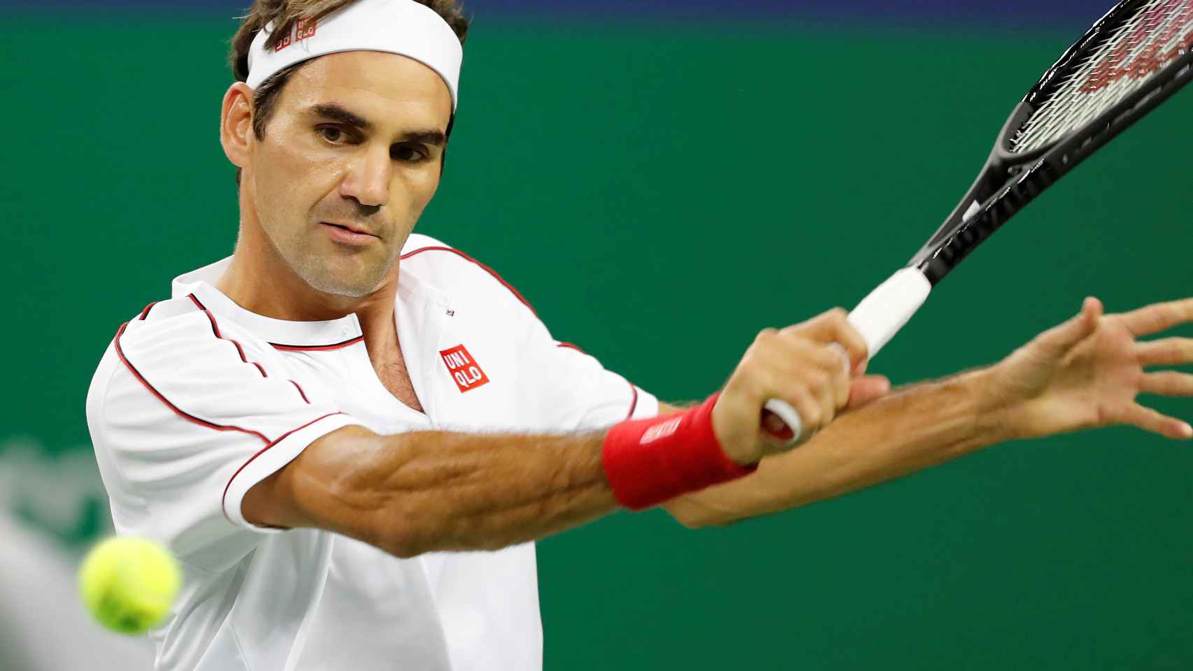 Federer, durante el Masters de Shanghai