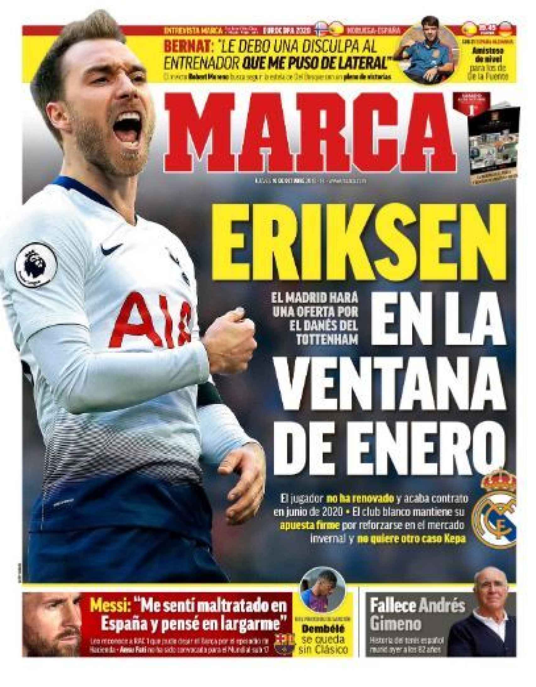 La portada del diario MARCA (10/10/2019)
