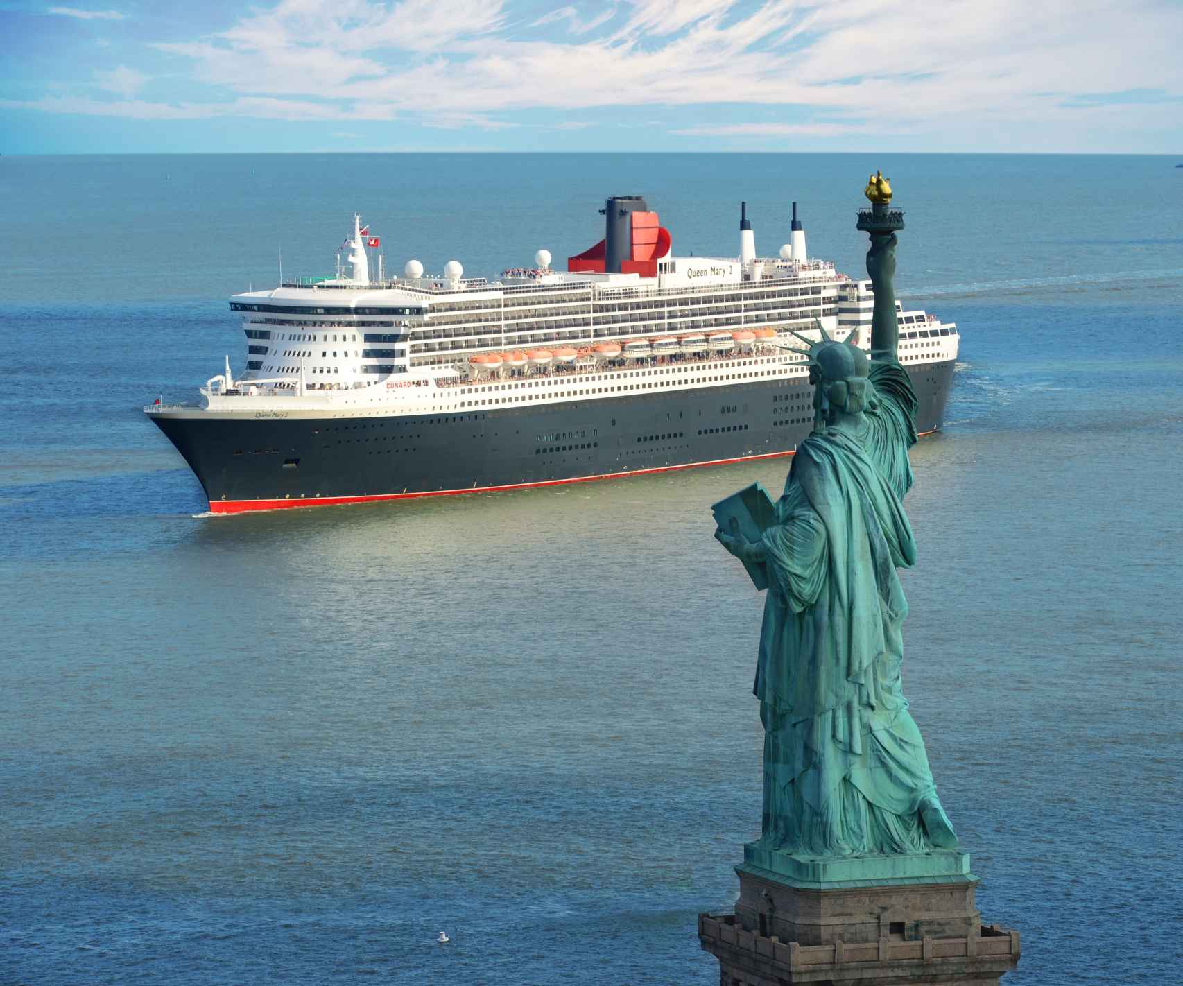 El buque Queen Mary 2 en Nueva York.