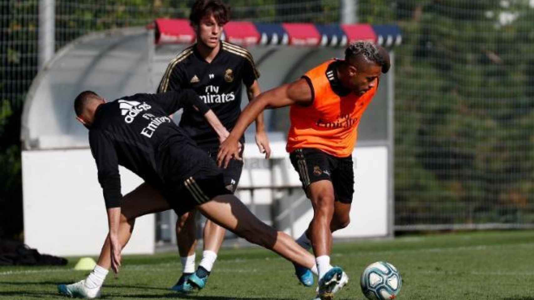 El Real Madrid en un entrenamiento.