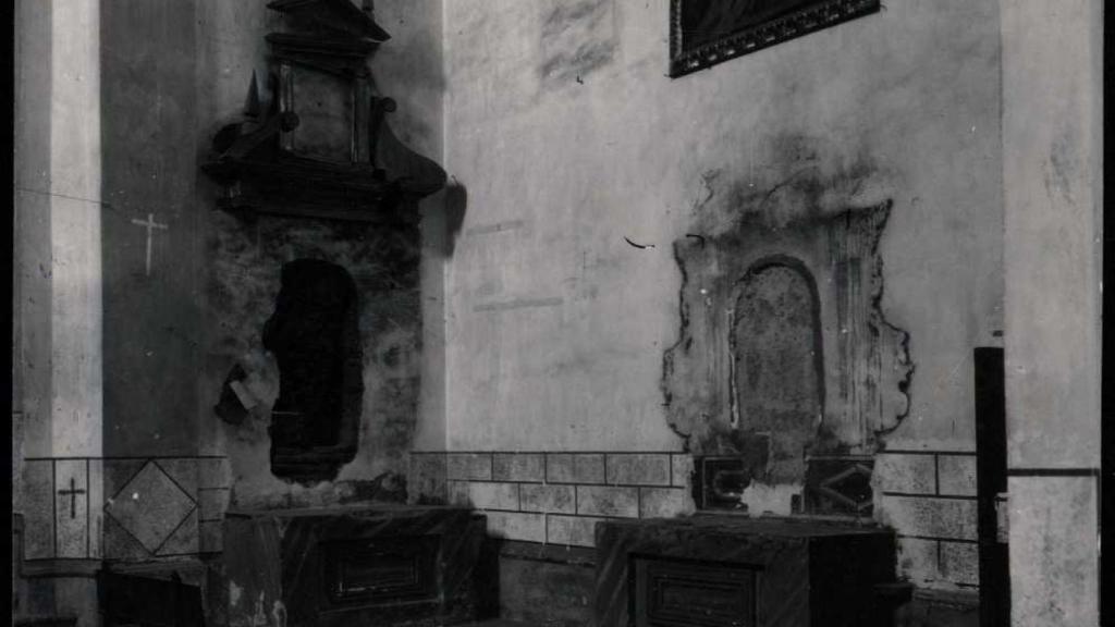 Iglesia parroquial saqueada en Oropesa (Toledo).
