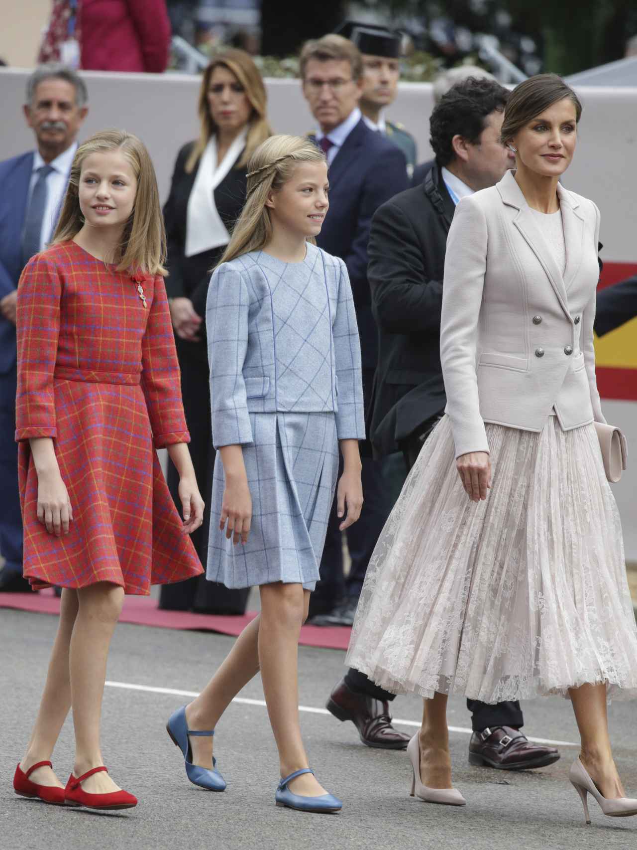 La reina Letizia, la princesa Leonor y la infanta Sofía.