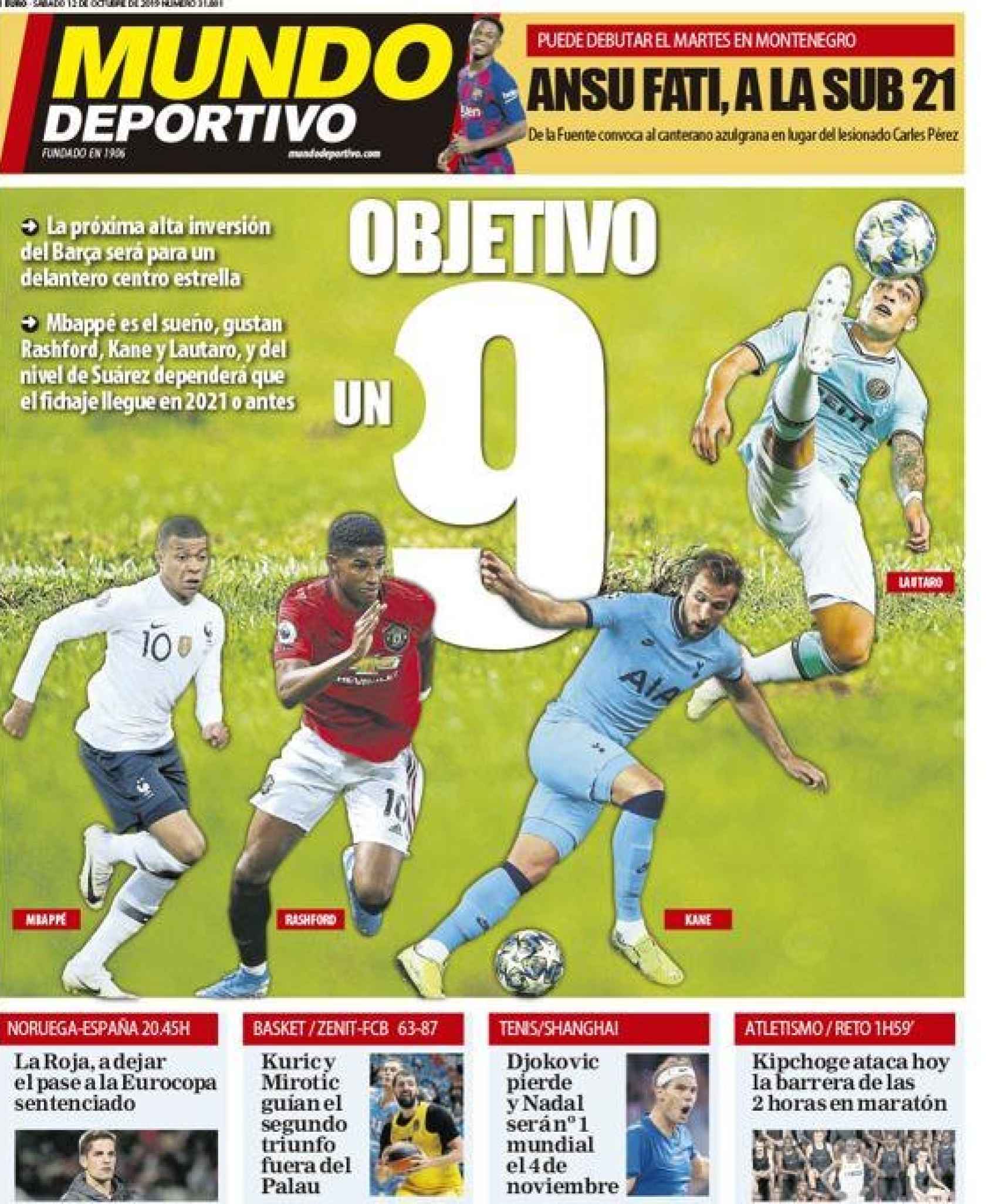 Portada Mundo Deportivo (12/10/2019)