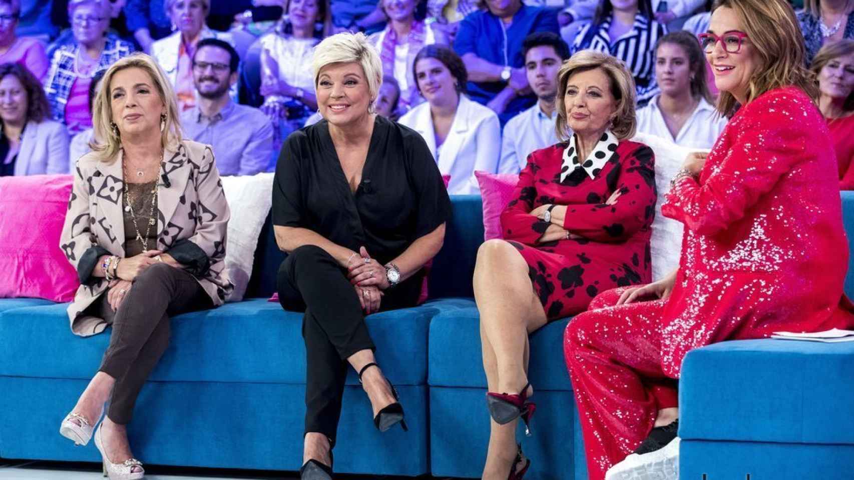 María Teresa Campos y sus hijas, Terelu y Carmen, en su última aparición pública conjunta con Toñi Moreno.