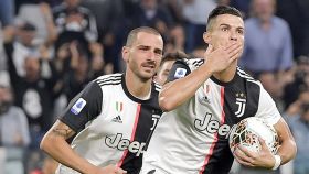 Cristiano celebrando un gol con la Juventus