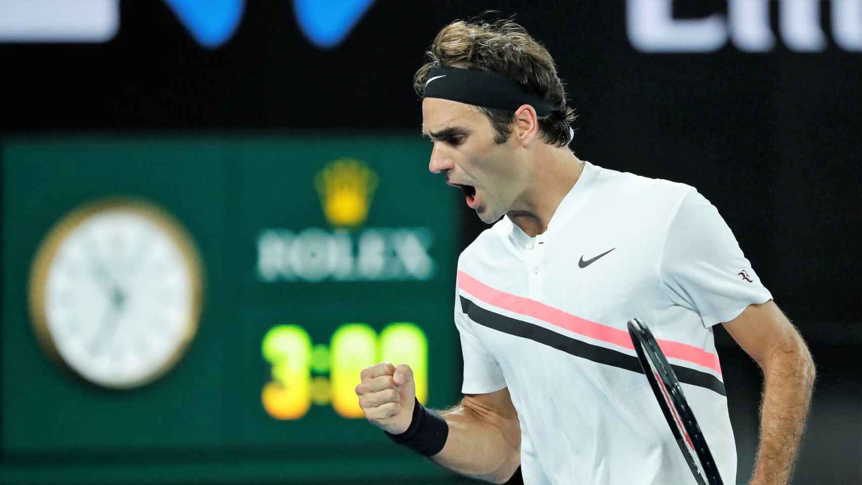 El tenista suizo Roger Federer durante un partido