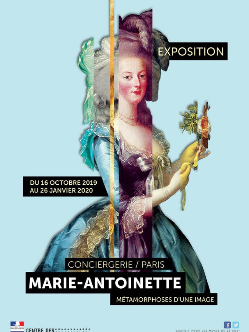 Cartel de la exposición de María Antonieta en París.