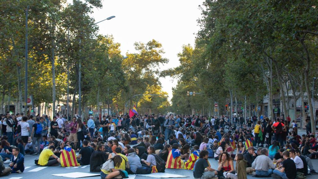 Muchas de las manifestaciones celebradas esta semana han sido convocadas desde Tsunami Democràtic.