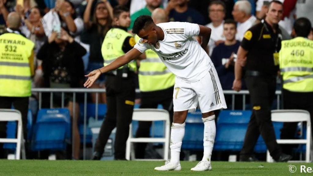 Rodrygo Goes en su estreno con la primera plantilla