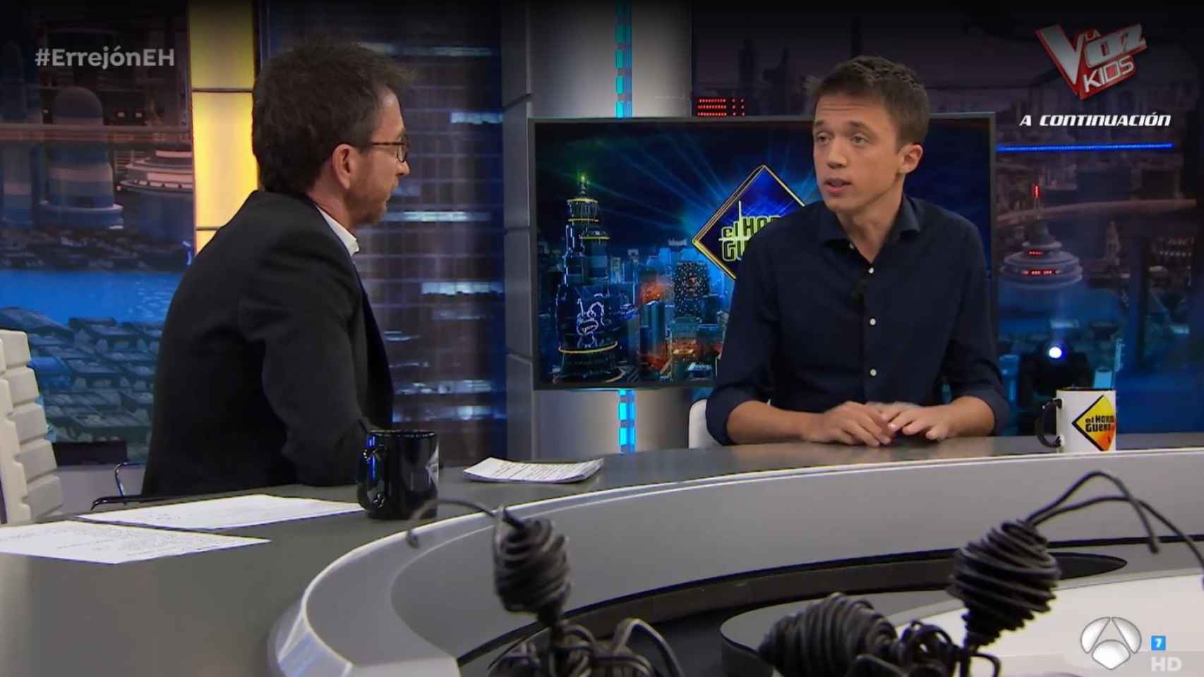 Íñigo y Pablo Motos en el plató de Antena 3.