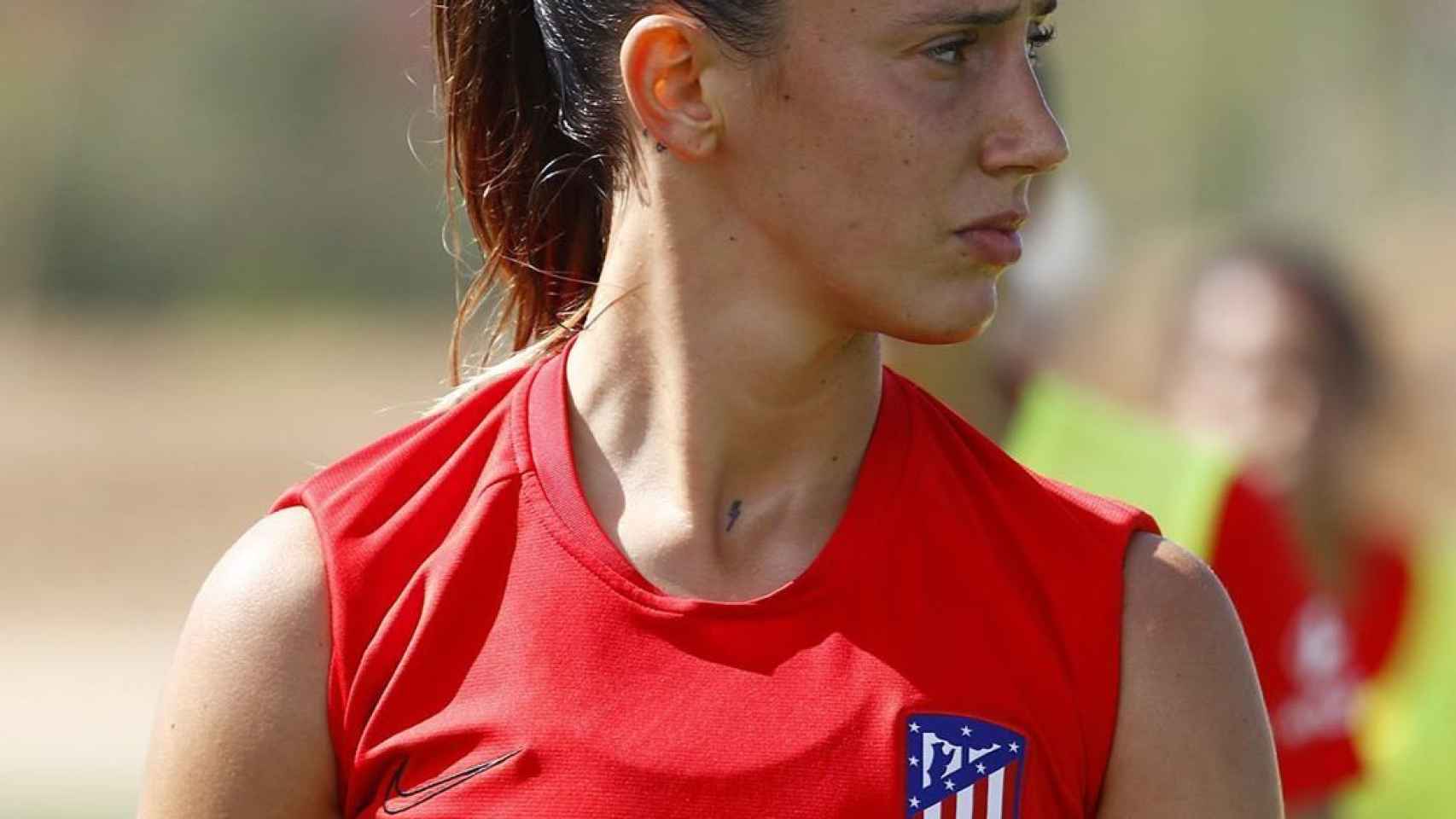 Virginia Torrecilla, en un entrenamiento del Atlético de Madrid