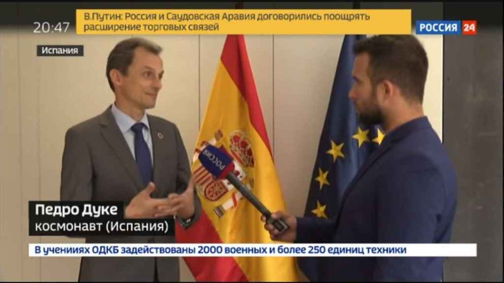 El ministro, Pedro Duque, es entrevistado en la cadena rusa: Vesti News.