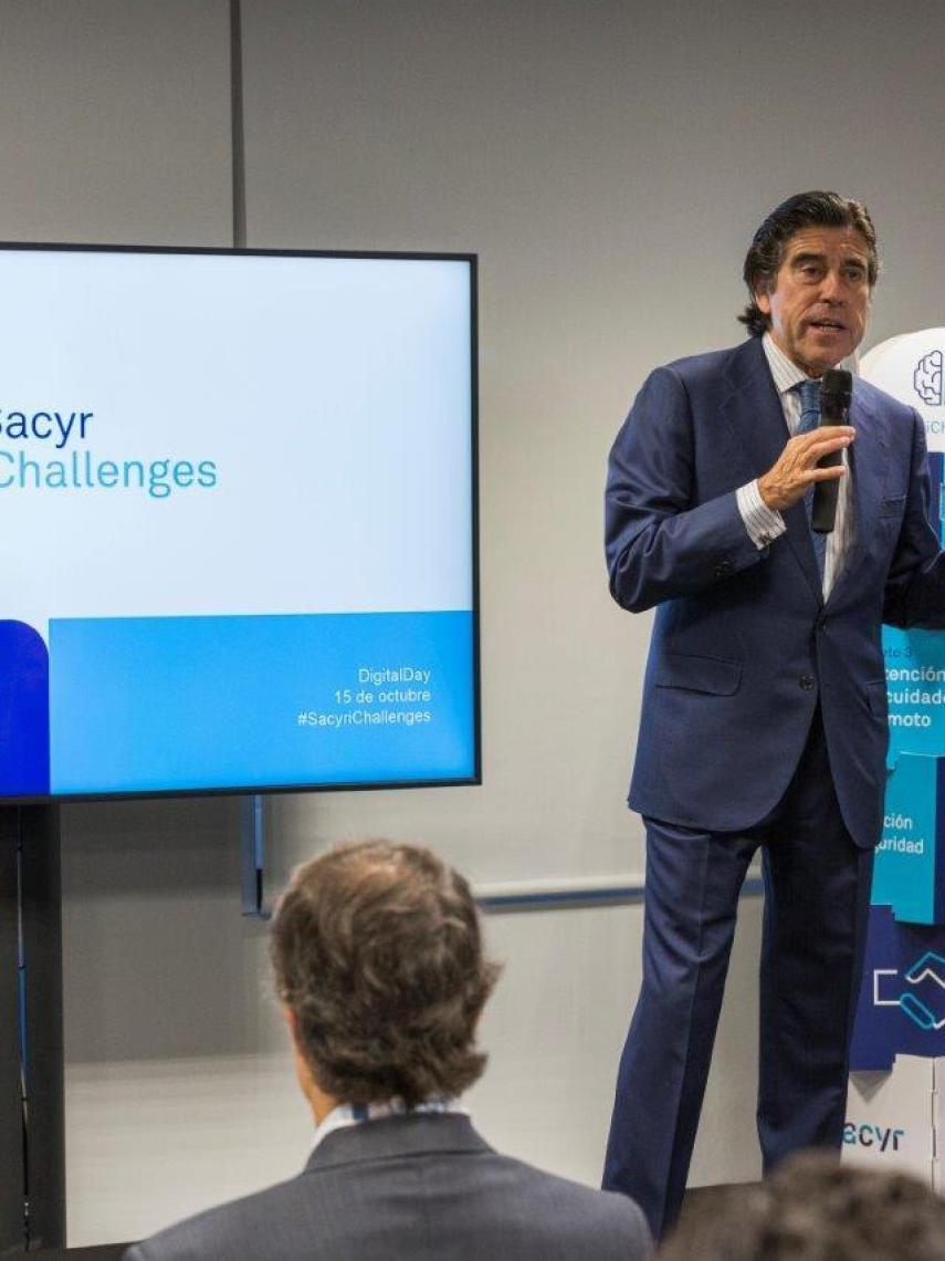 Manuel Manrique, presidente de Sacyr, durante la presentación del Digital Day.