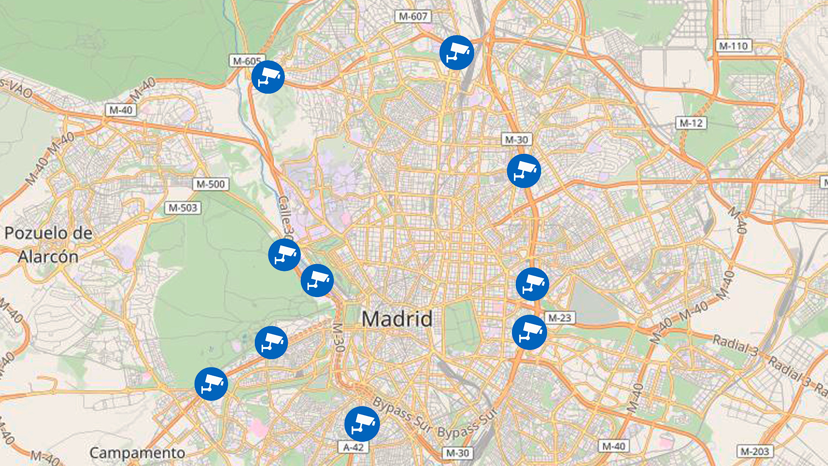 Esta es la ubicación de los 10 radares que más multan en Madrid, según AEA