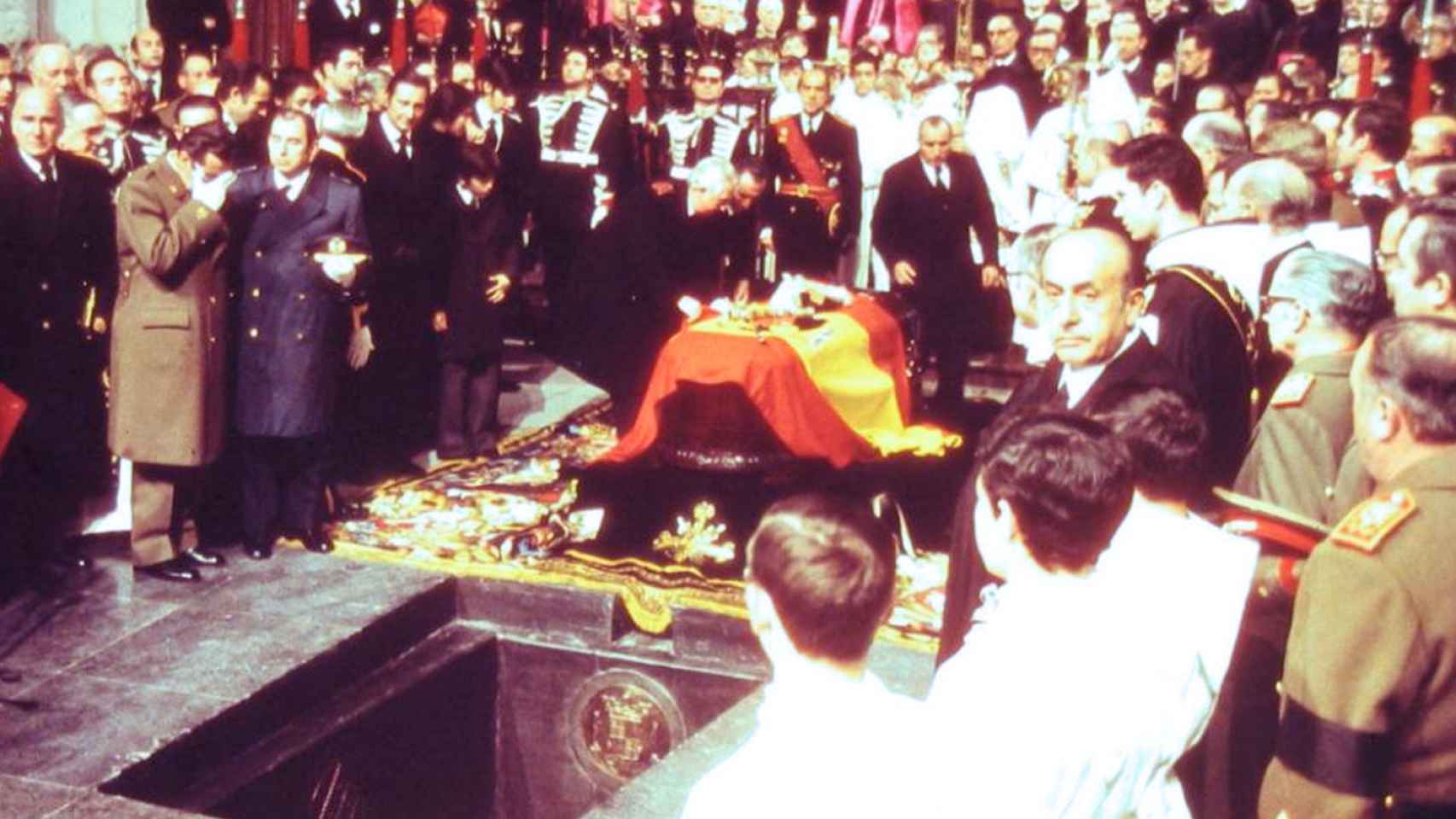 Una imagen del entierro de Francisco Franco en 1975.
